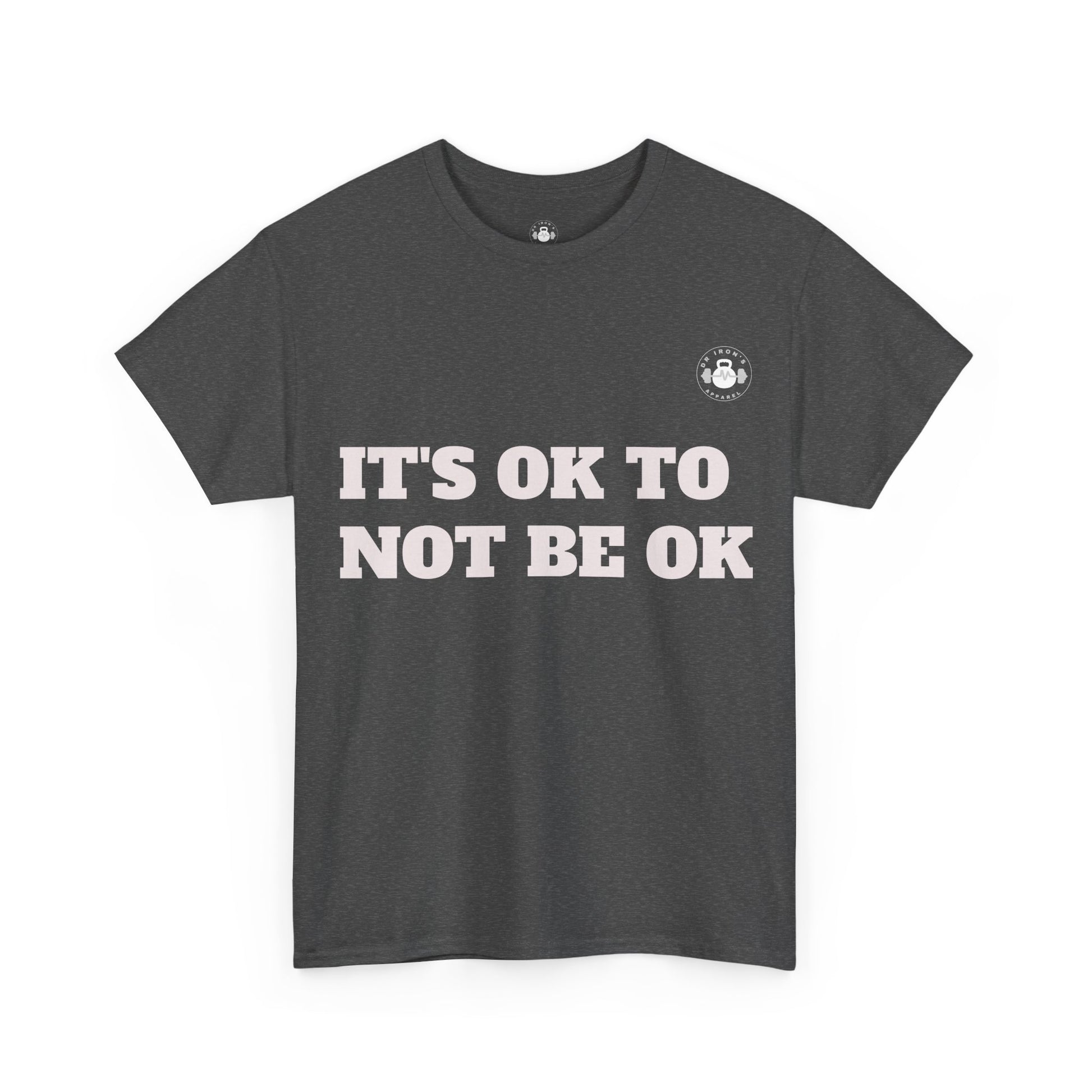 Unisex Heavy Cotton Tee - It's OK to Not Be OK T-Shirt, Mental Health Awareness Shirt, Self-Care Apparel, Gift for Friends, [...]