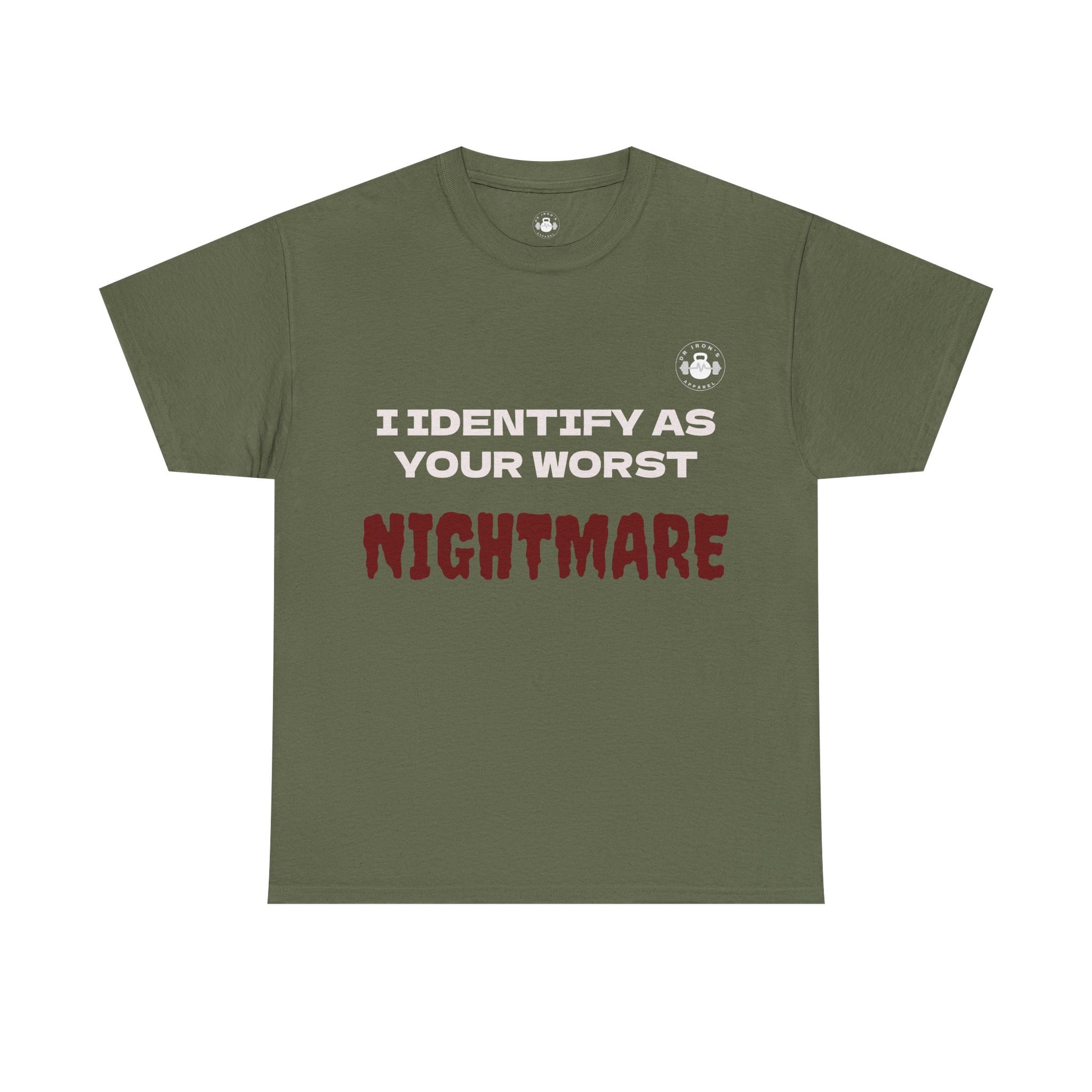 Unisex Heavy Cotton Tee with 'I Identify As Your Worst Nightmare' Print - Casual Tee, Funny Shirt, Halloween Costume, Gift for [...]