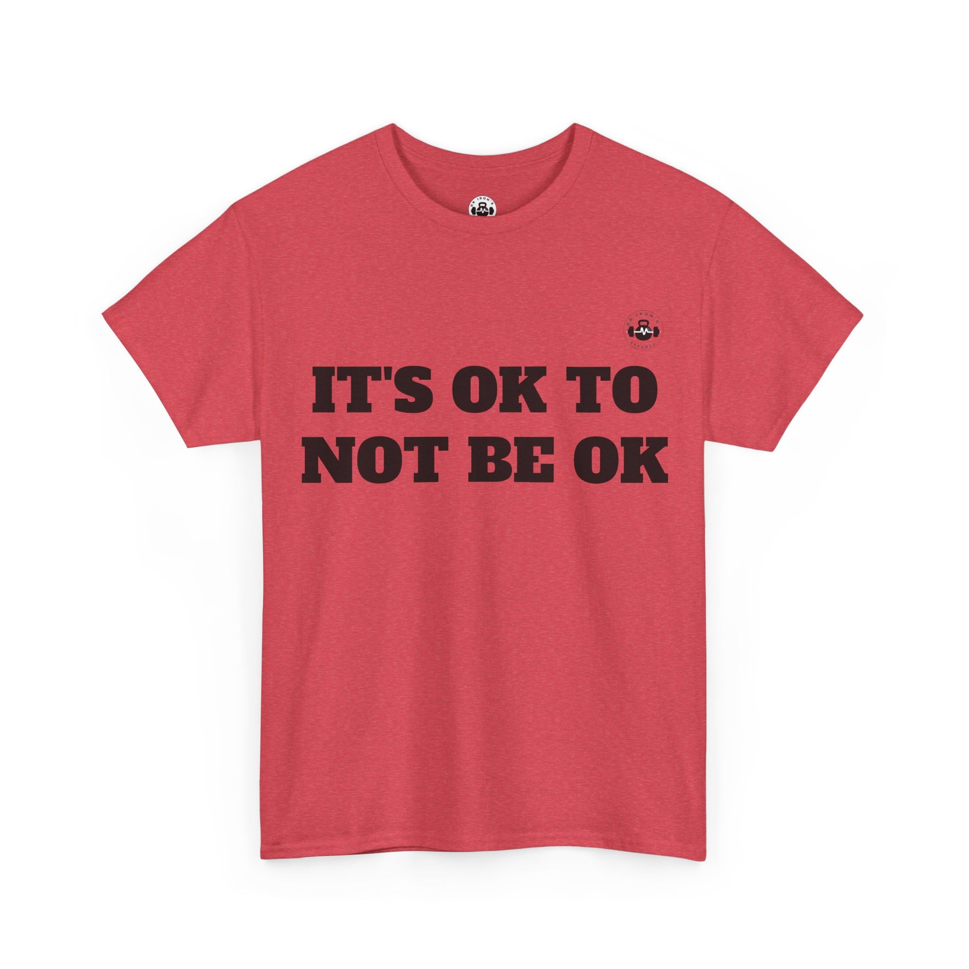 It's OK to Not Be OK Unisex Heavy Cotton Tee - Mental Health Awareness Tee, Casual Comfort, Inspirational Shirt, Self-Care Gift