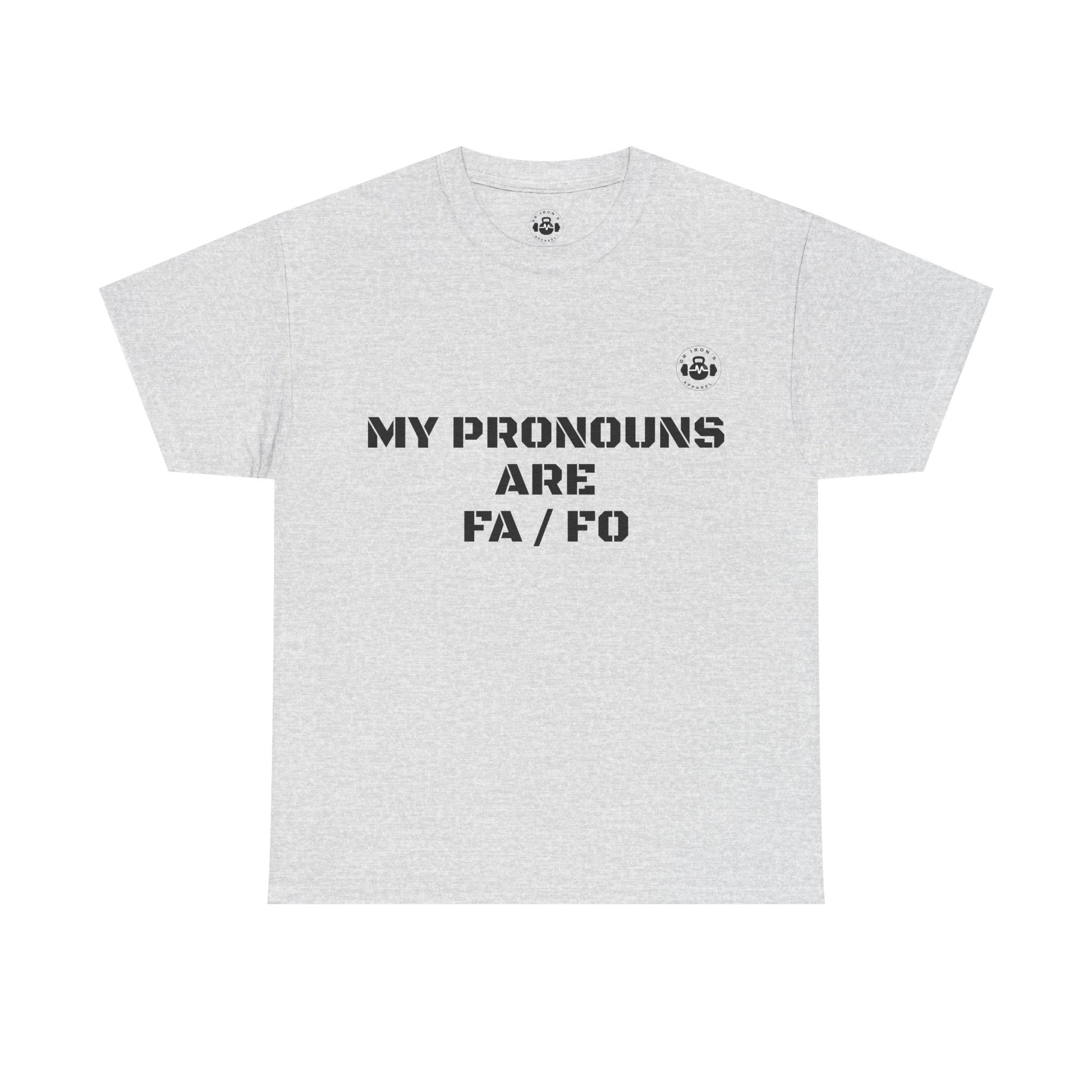 Unisex Heavy Cotton Tee - My Pronouns Are FA/FO, Pride Apparel, LGBTQ+ T-Shirt, Gender Expression Tee, Equality Support Shirt, [...]