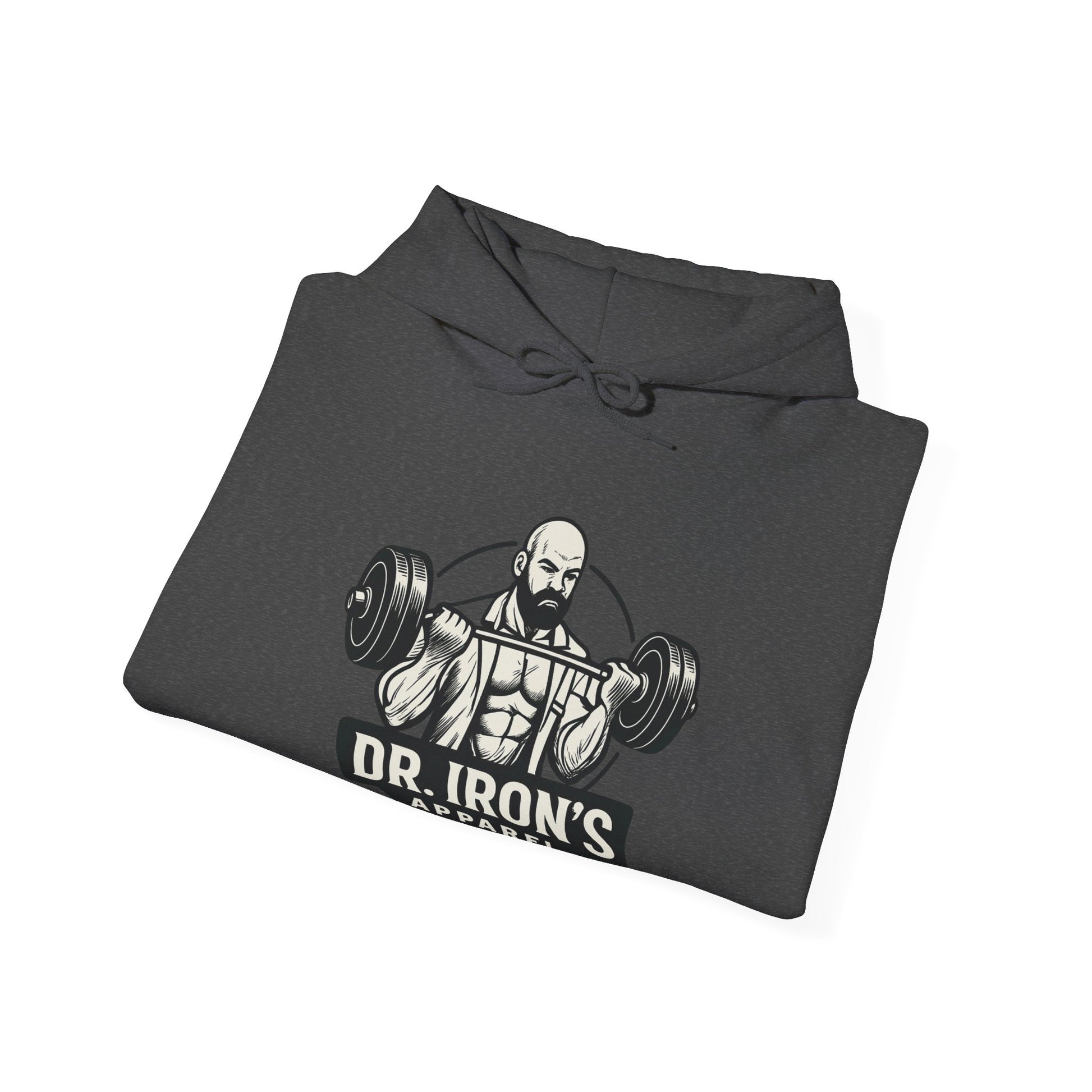 Copy of Dr. Iron's Motivational Fitness Hoodie, Gym Apparel, Unisex Sweatshirt, Workout Gift, Inspirational Clothing, Fitness Goals
