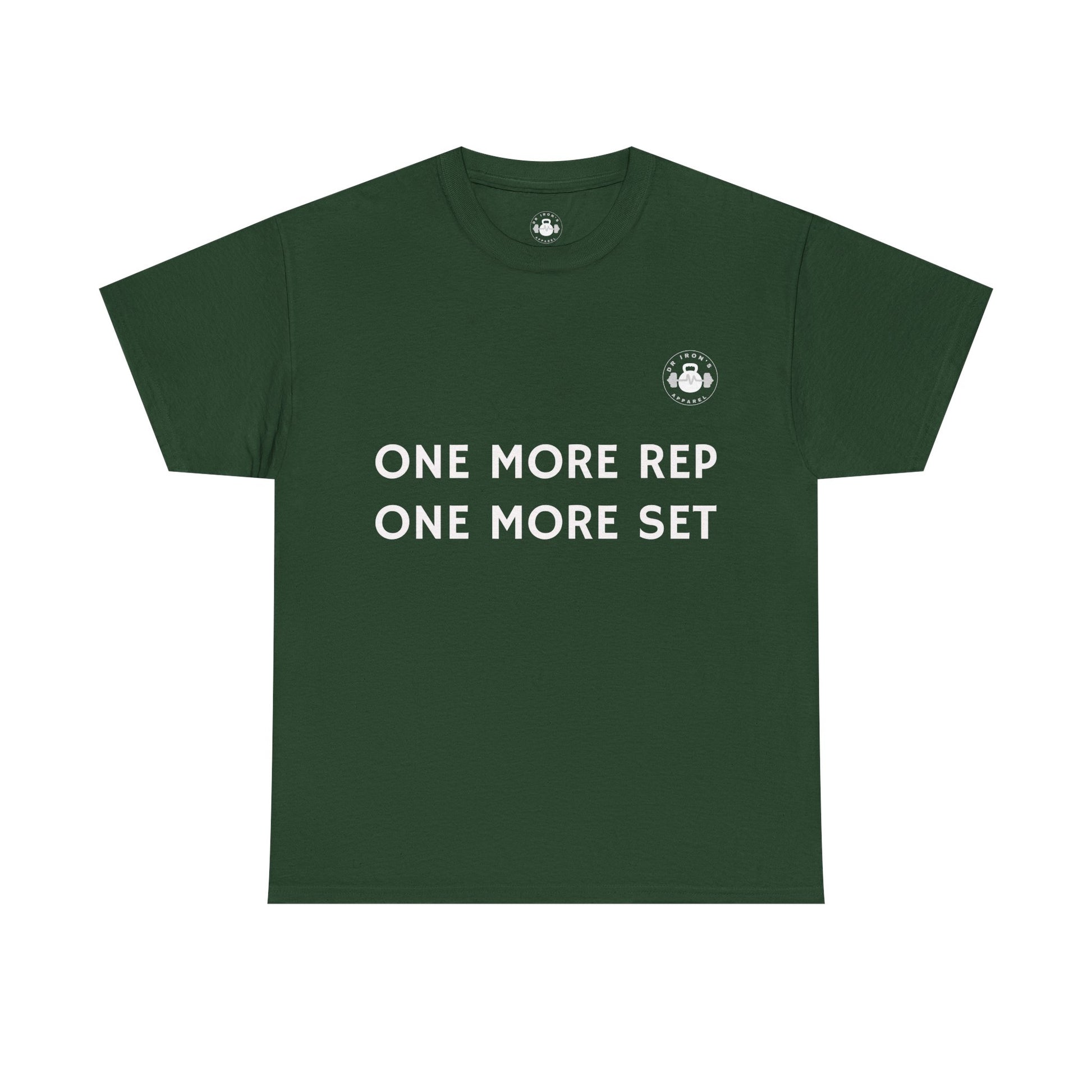 Gym Motivation Tee: One More Rep One More Set, Fitness Apparel, Workout Shirt, Unisex Cotton Tee, Gift for Gym Lovers