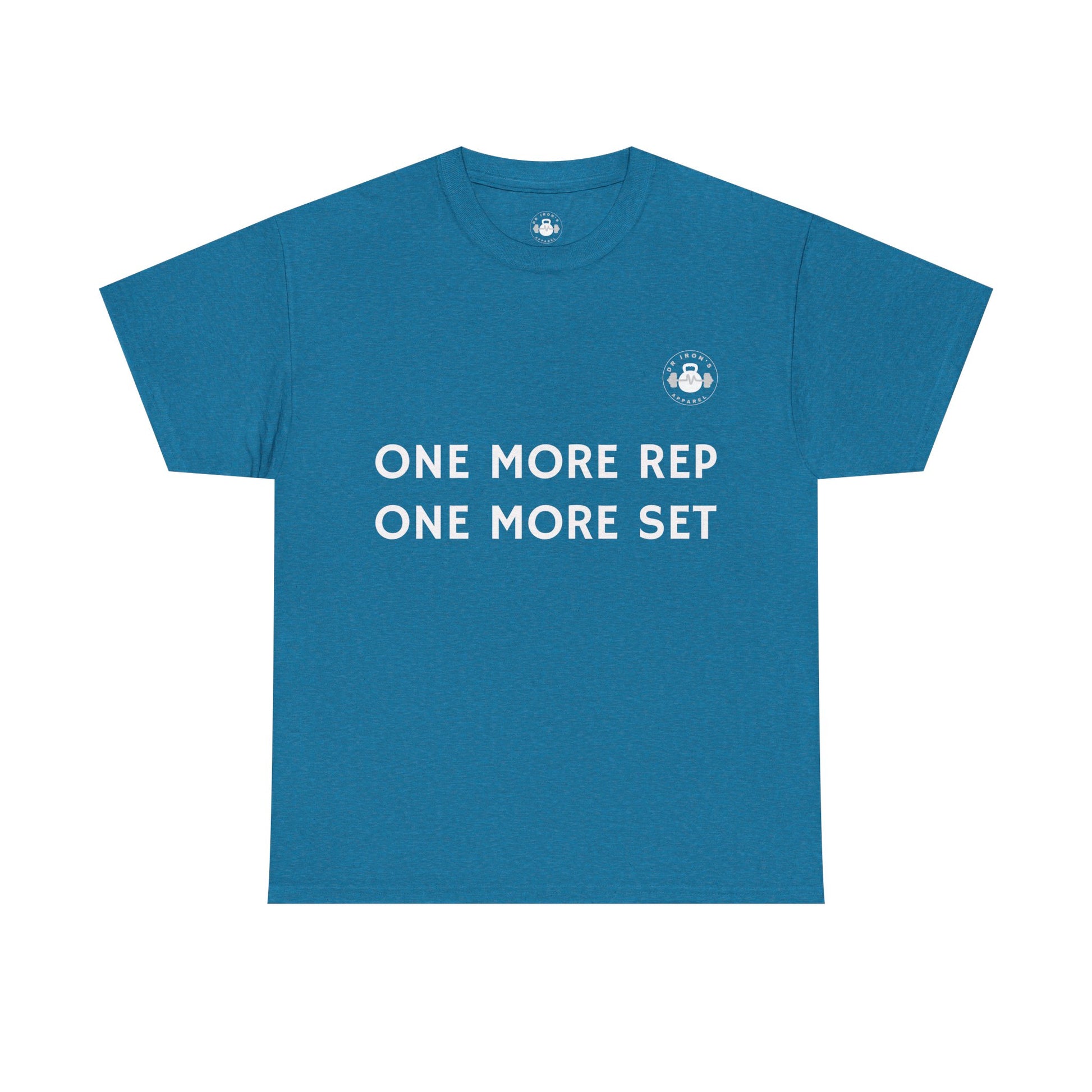 Gym Motivation Tee: One More Rep One More Set, Fitness Apparel, Workout Shirt, Unisex Cotton Tee, Gift for Gym Lovers