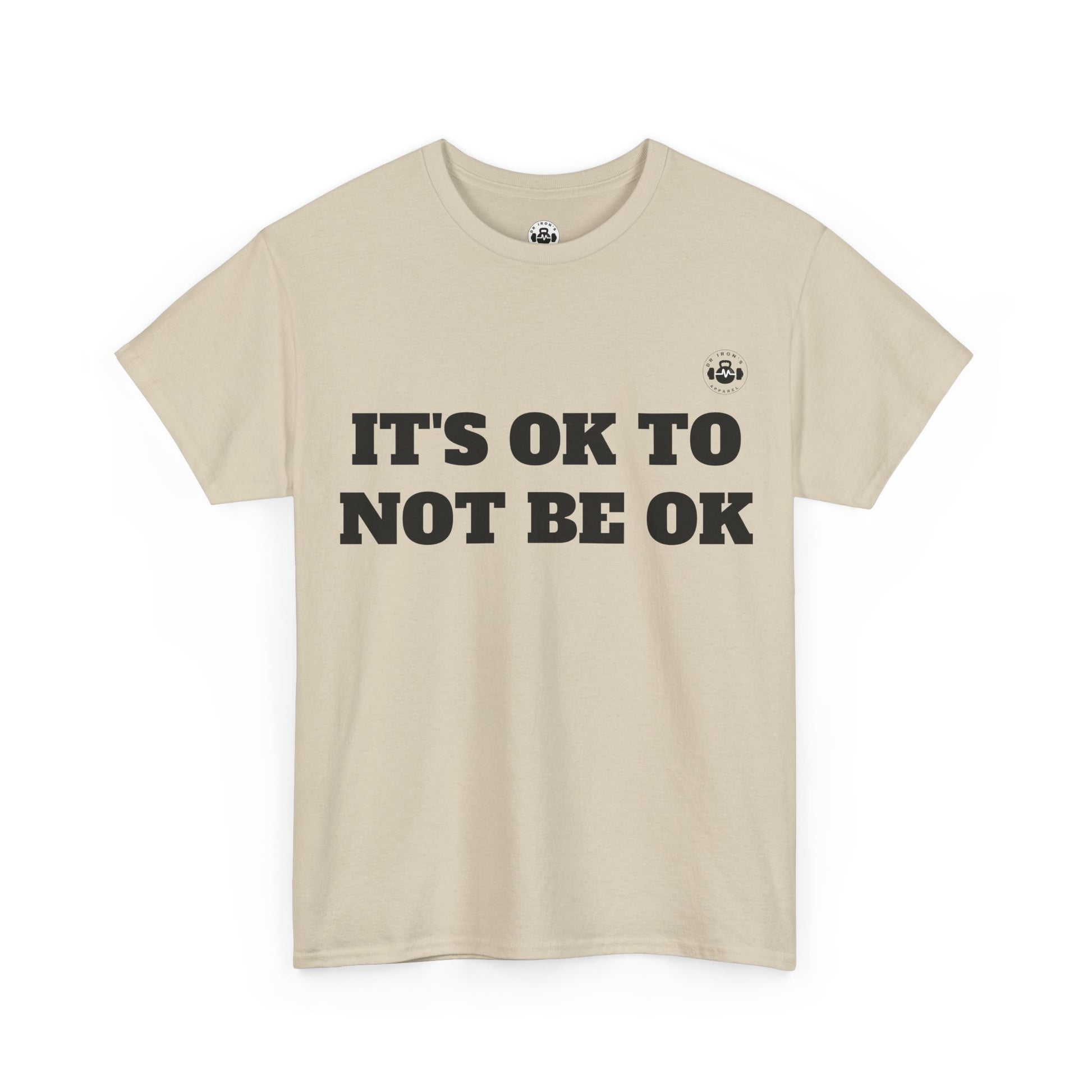 It's OK to Not Be OK Unisex Heavy Cotton Tee - Mental Health Awareness Tee, Casual Comfort, Inspirational Shirt, Self-Care Gift