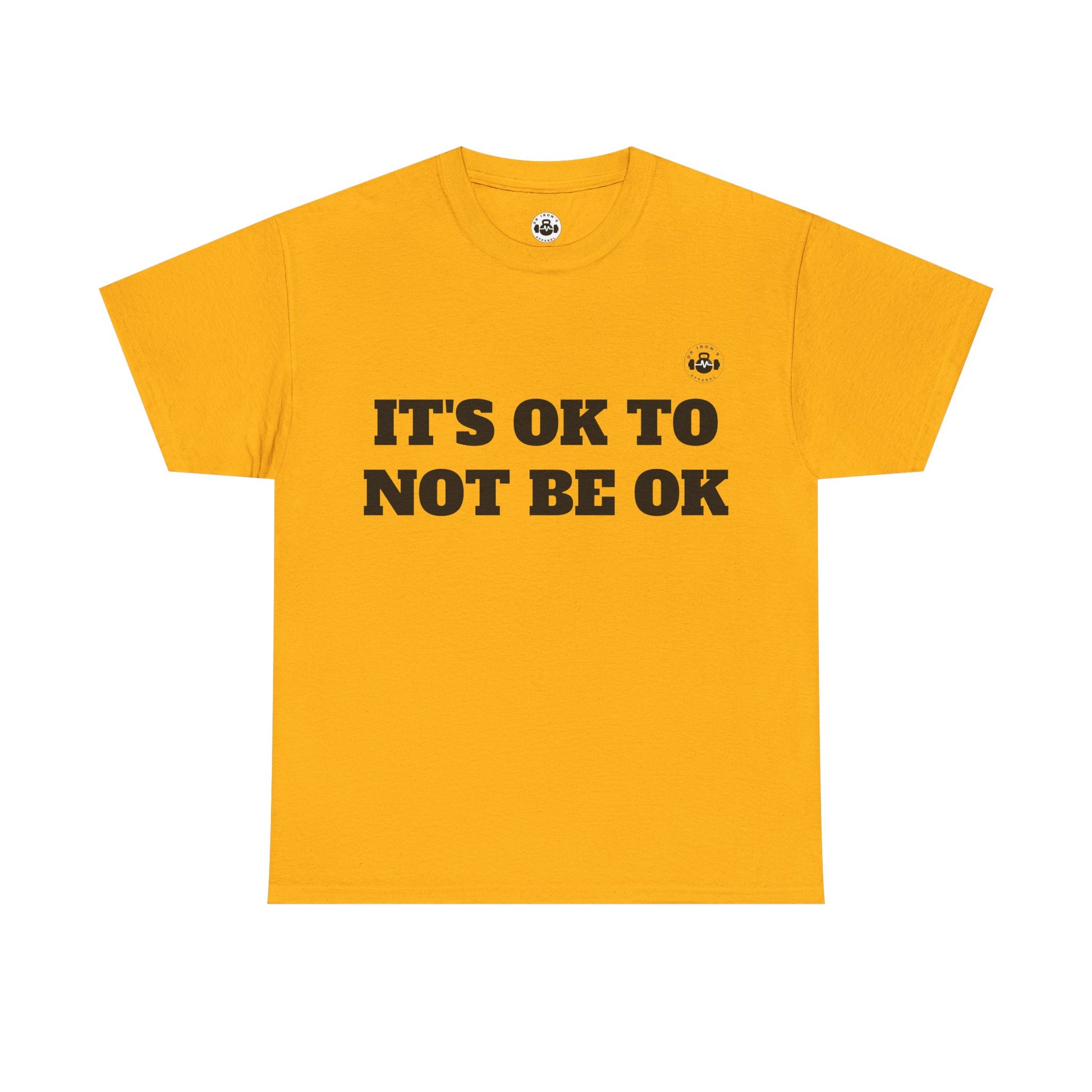It's OK to Not Be OK Unisex Heavy Cotton Tee - Mental Health Awareness Tee, Casual Comfort, Inspirational Shirt, Self-Care Gift