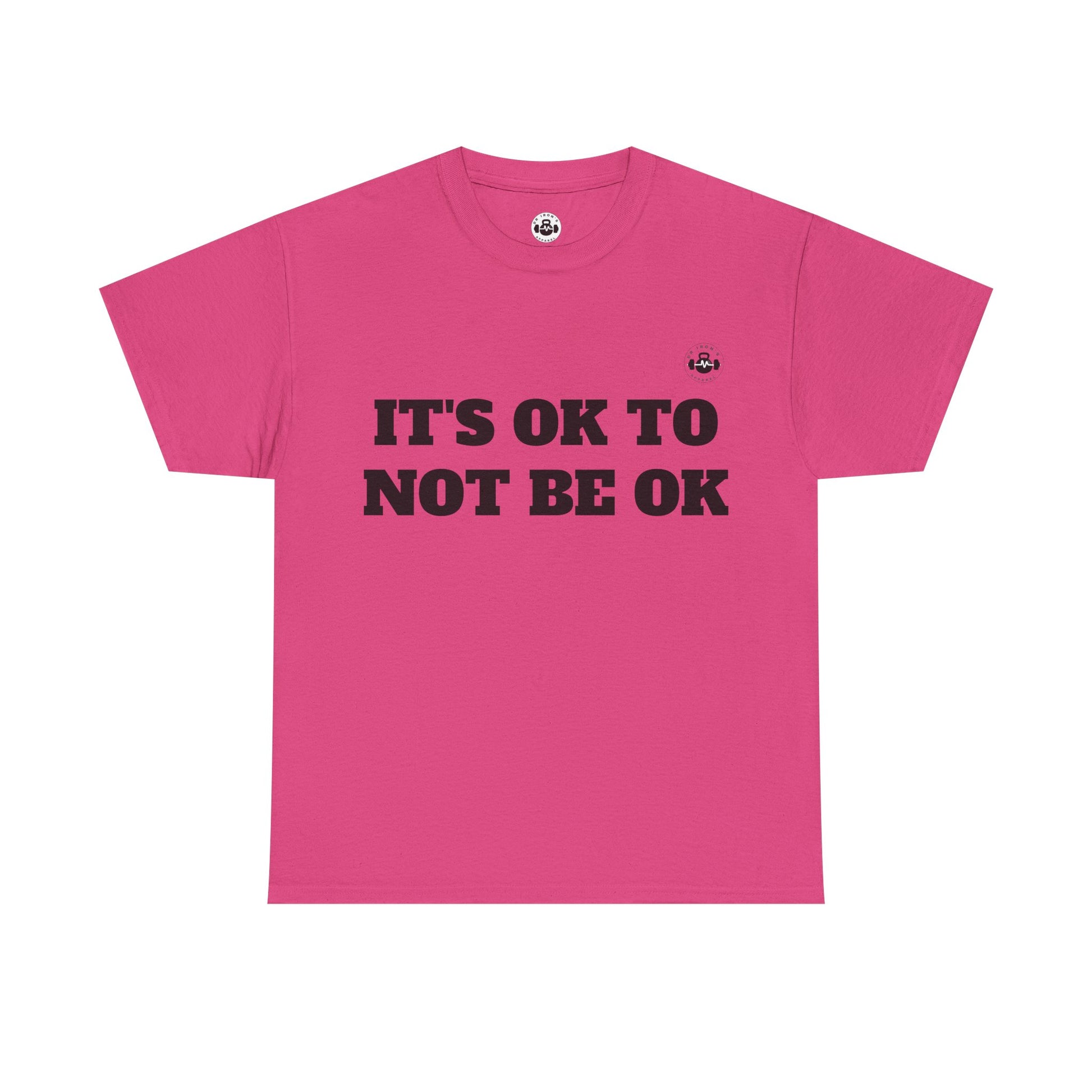 It's OK to Not Be OK Unisex Heavy Cotton Tee - Mental Health Awareness Tee, Casual Comfort, Inspirational Shirt, Self-Care Gift